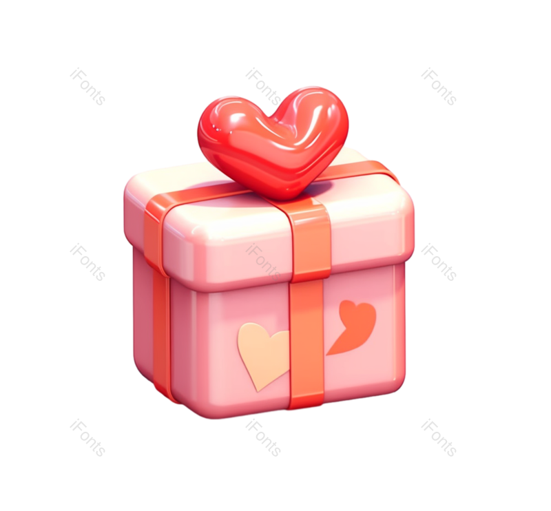 装饰图片,卡通元素,立体PNG,礼盒免抠素材